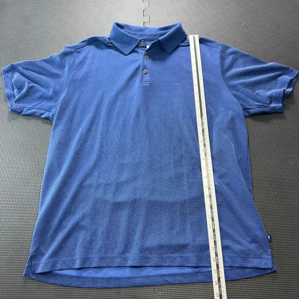 Tommy Bahama Mens Blue Polo Shirt L Large Modal Blend Short Sleeve - Picture 3 of 5